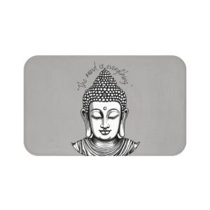 Buddha mind is everything Bath Mat