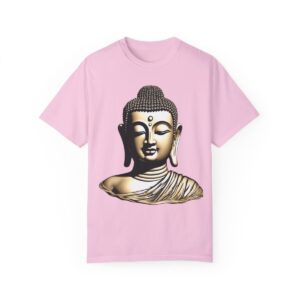 The Buddha 3D head statue Unisex Garment-Dyed T-shirt