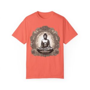 The Buddha meditating Unisex Garment-Dyed T-shirt