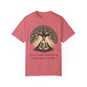 Peace from within serene landscape Unisex Garment-Dyed T-shirt