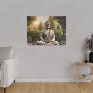 Buddha Garden Matte Canvas, Stretched, 0.75