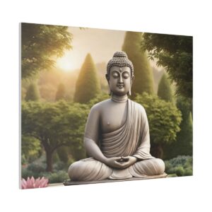 Buddha Garden Matte Canvas, Stretched, 0.75