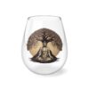 Serene Buddha Stemless Wine Glass, 11.75oz