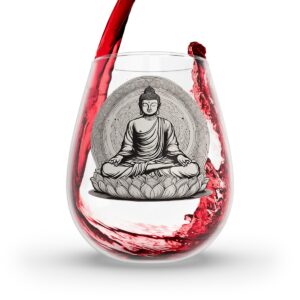 The Buddha relaxed Stemless Wine Glass, 11.75oz