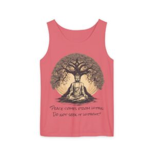 Peace from within Unisex Garment-Dyed Tank Top