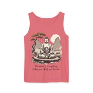 Zen garden rocks Unisex Garment-Dyed Tank Top