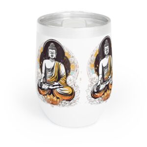 Buddha meditative Chakra Chill Wine Tumbler