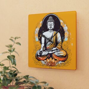 meditative chakras Acrylic Wall Clock