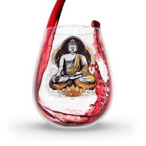 meditative chakras Stemless Wine Glass, 11.75oz