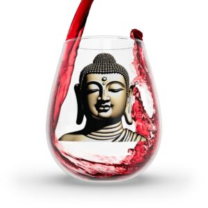 The Buddha 3D Stemless Wine Glass, 11.75oz